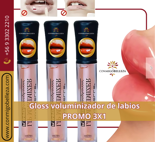 gloss voluminizador de labios PROMO 3X1